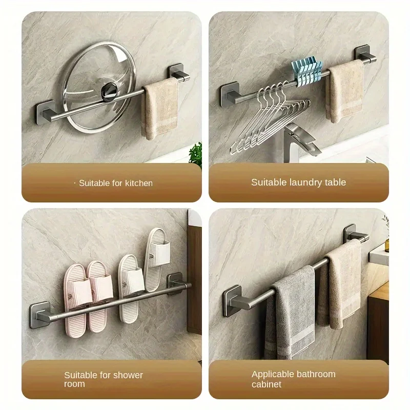 Punch-Free Strong Mark-Free Nail Nail-Free Transparent Wall Nail Adhesive Installation Pendant Towel Bar Patch