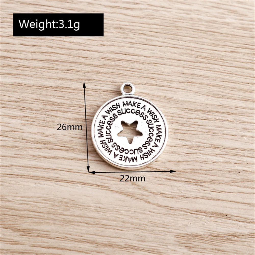 Tusember 10 Stück Legierungs-Metallsterne in Antiksilberfarbe, Anhänger für Ohrringe, Halsketten, DIY-Schmuckherstellung, handgefertigte Schmuckteile – Detail 2