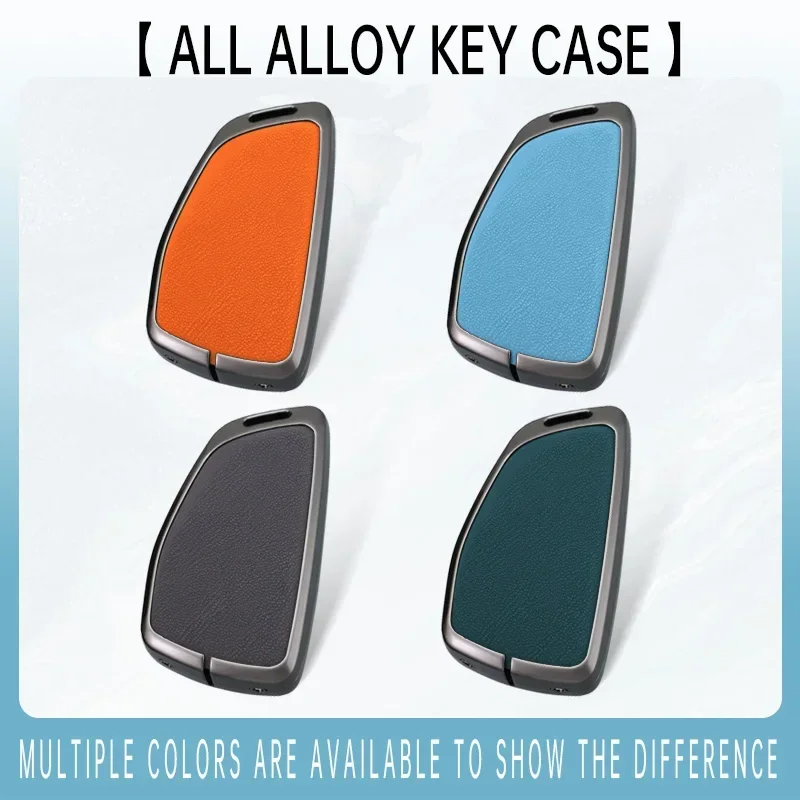 Zinc Alloy Car Key Case Cover for Chevrolet GMC Sierra Yukon 2023 2024 Silverado 1500 Suburban Tahoe Keychain Shell Accessories