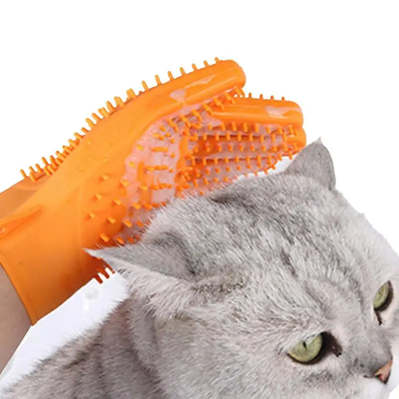 Double Sides Grooming Mitt For Dogs Hair Pet Grooming Bathing Washing Hair Remover Brush Fur Mitts For Cat Dog Horse Rabbit