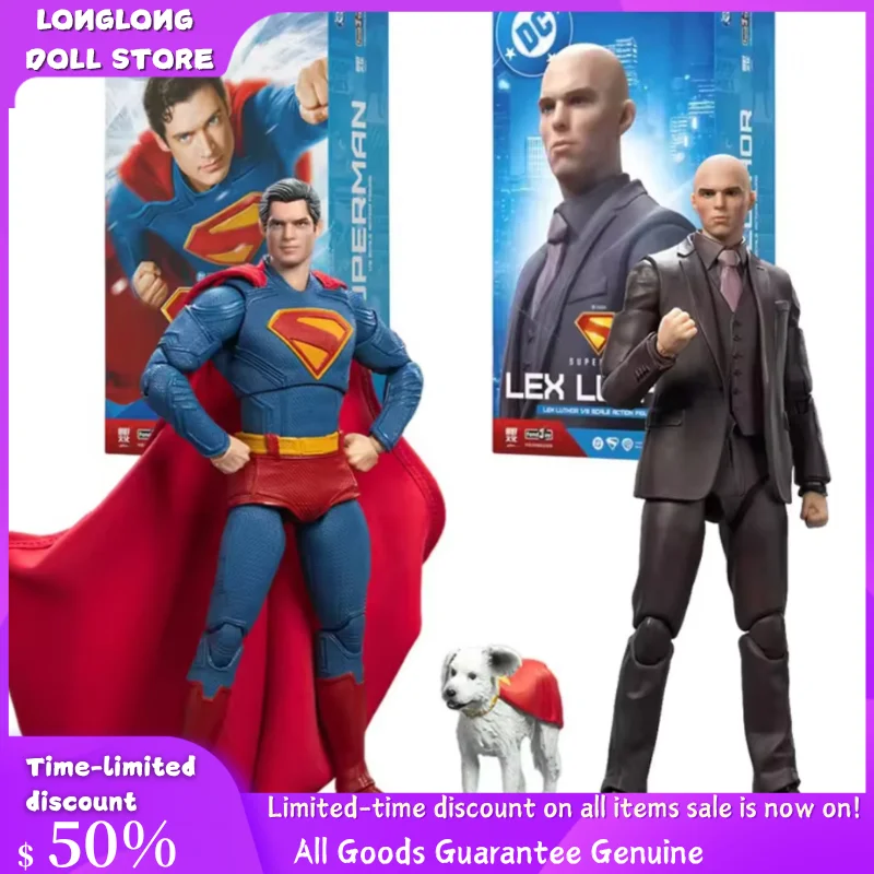 

(В наличии) Оригинальные фигурки Fondjoy Superman Action Figuredc 19 см Lex Luthor Justice League Superman Krypto Фигурки Супергероев Игрушка