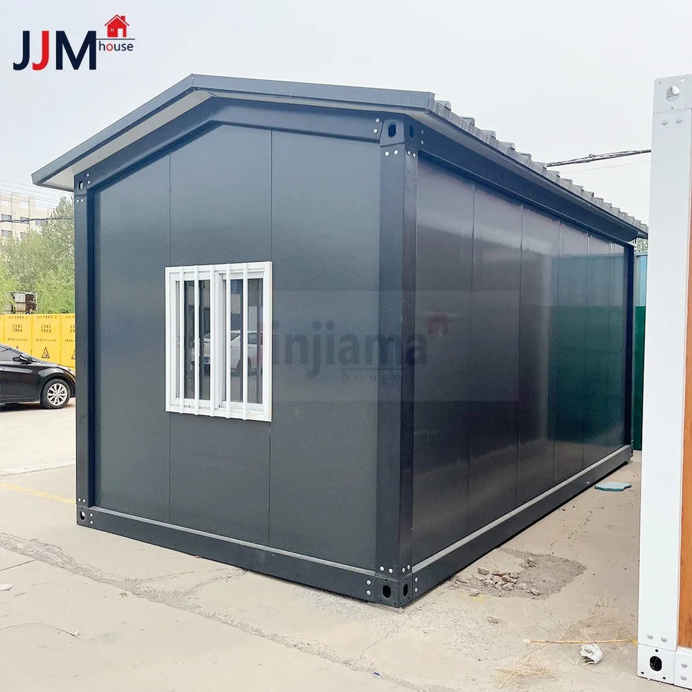 Customized Prefabricated Mini Triangle Roof Container House Modular Villa Kit With Sandwich Panel Flat Pack Design