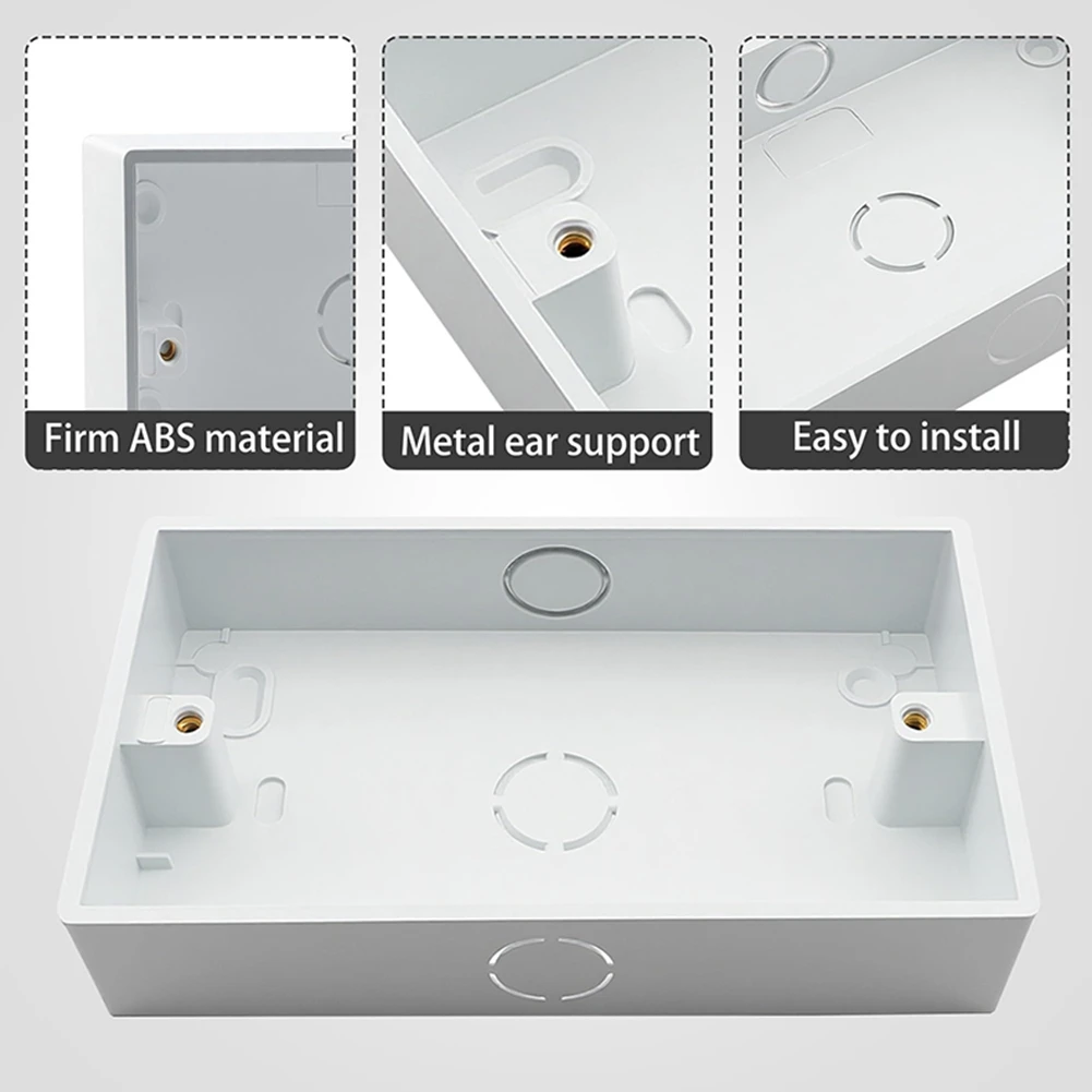 

Электрическая настенная коробка BYBS, 2 шт., 2-местная, тип 146, двойной дизайн, для настенных выключателей и розеток