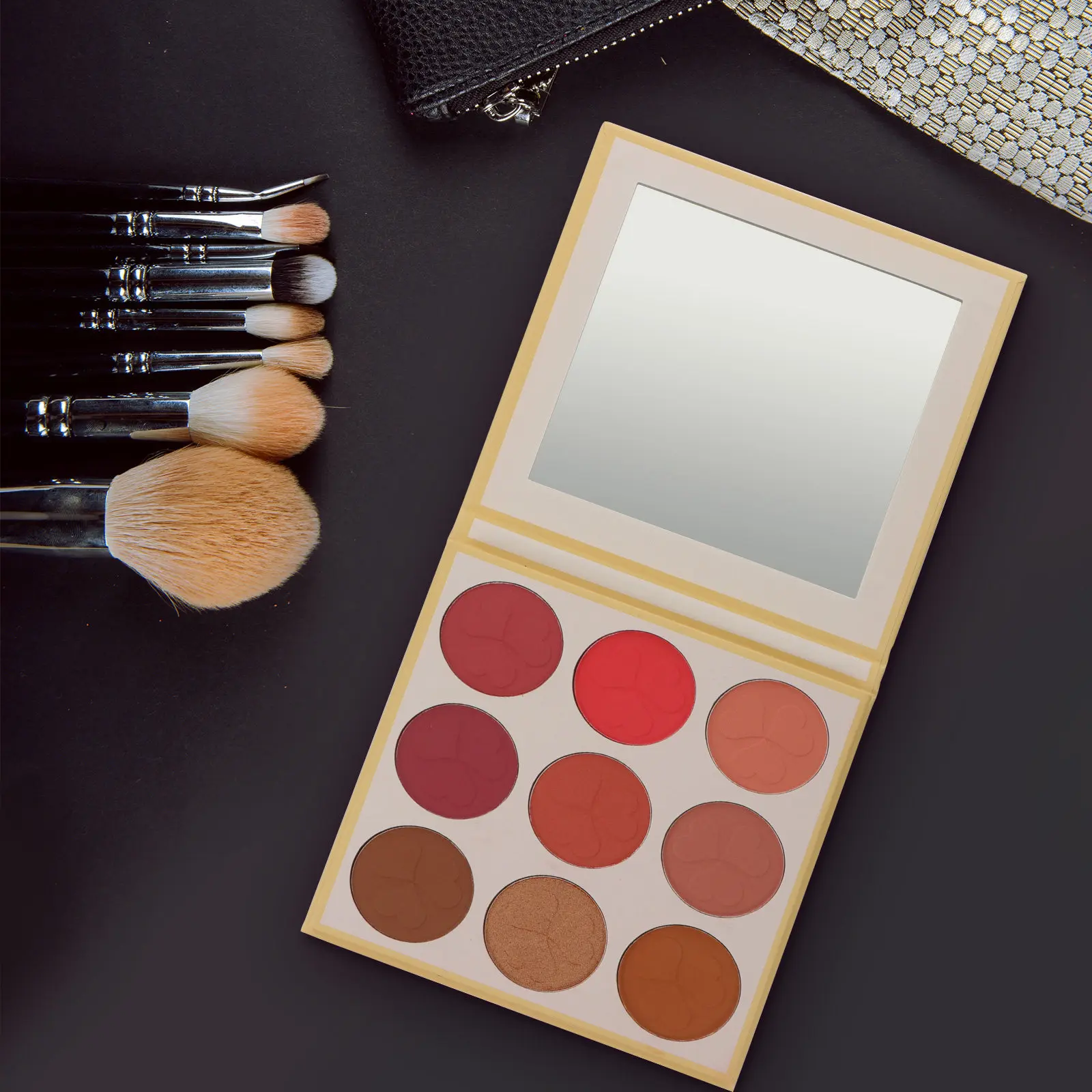 

Палетка румян для макияжа, 9 цветов, косметическая пудра для лица и щек