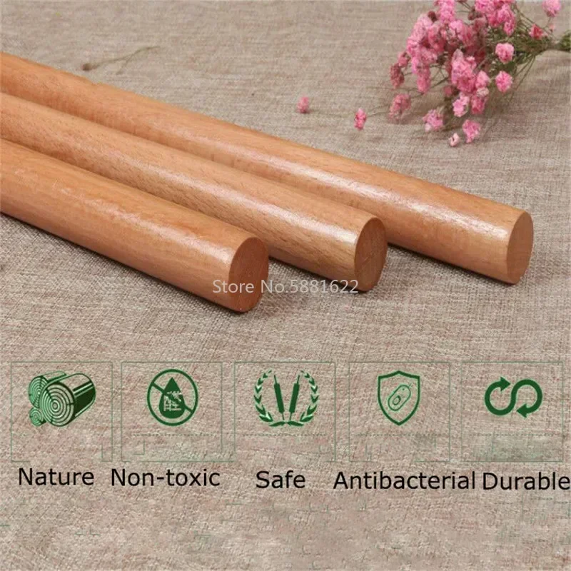 New 5 Sizes Kitchen Wooden Rolling Pin Dough Roll Dough Baking Kitchen Cooking Tool Accessories 16/20/25/30/50CM