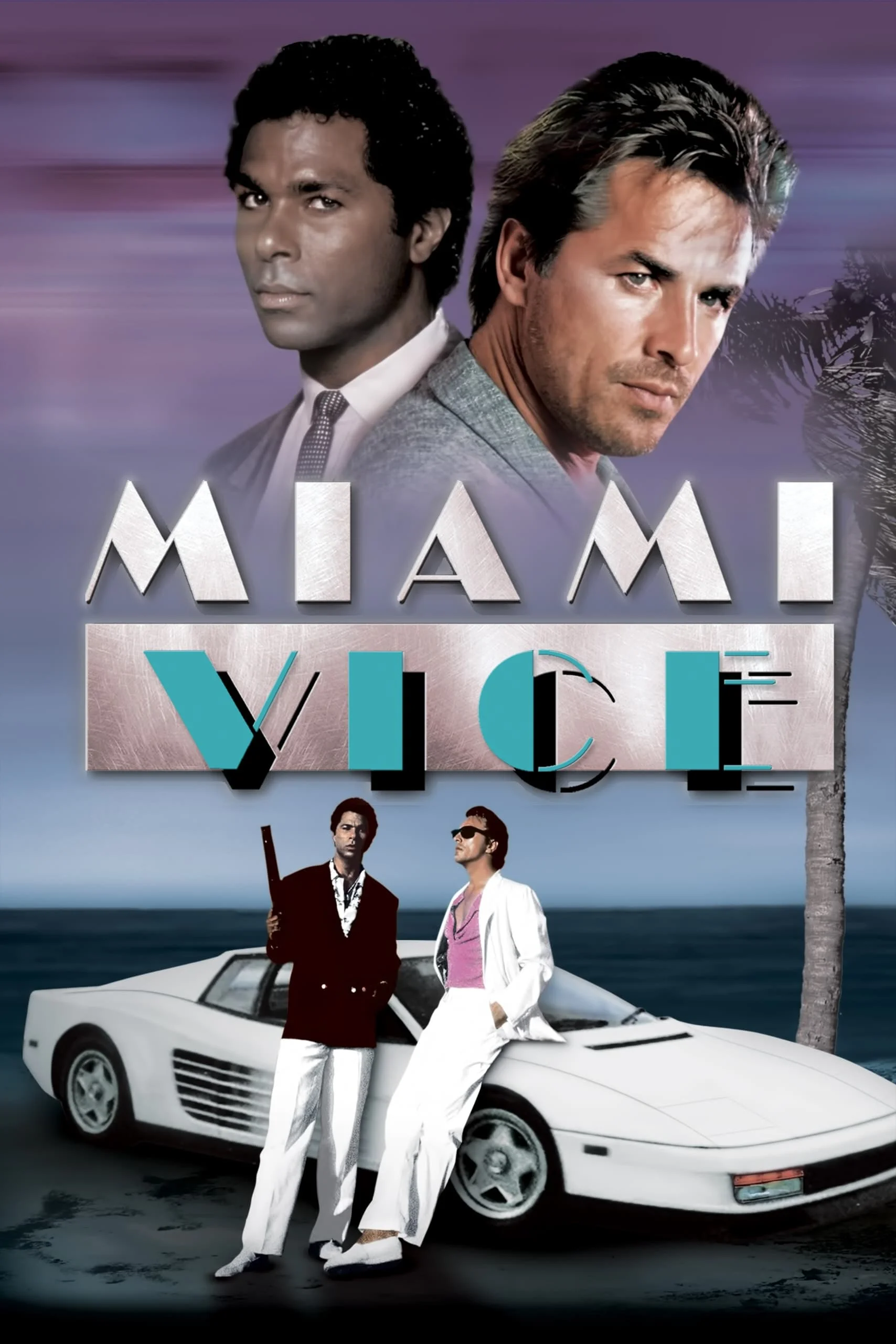 Movie Miami Vice (1984) Silk Poster custom Home Decorative Wall Painting