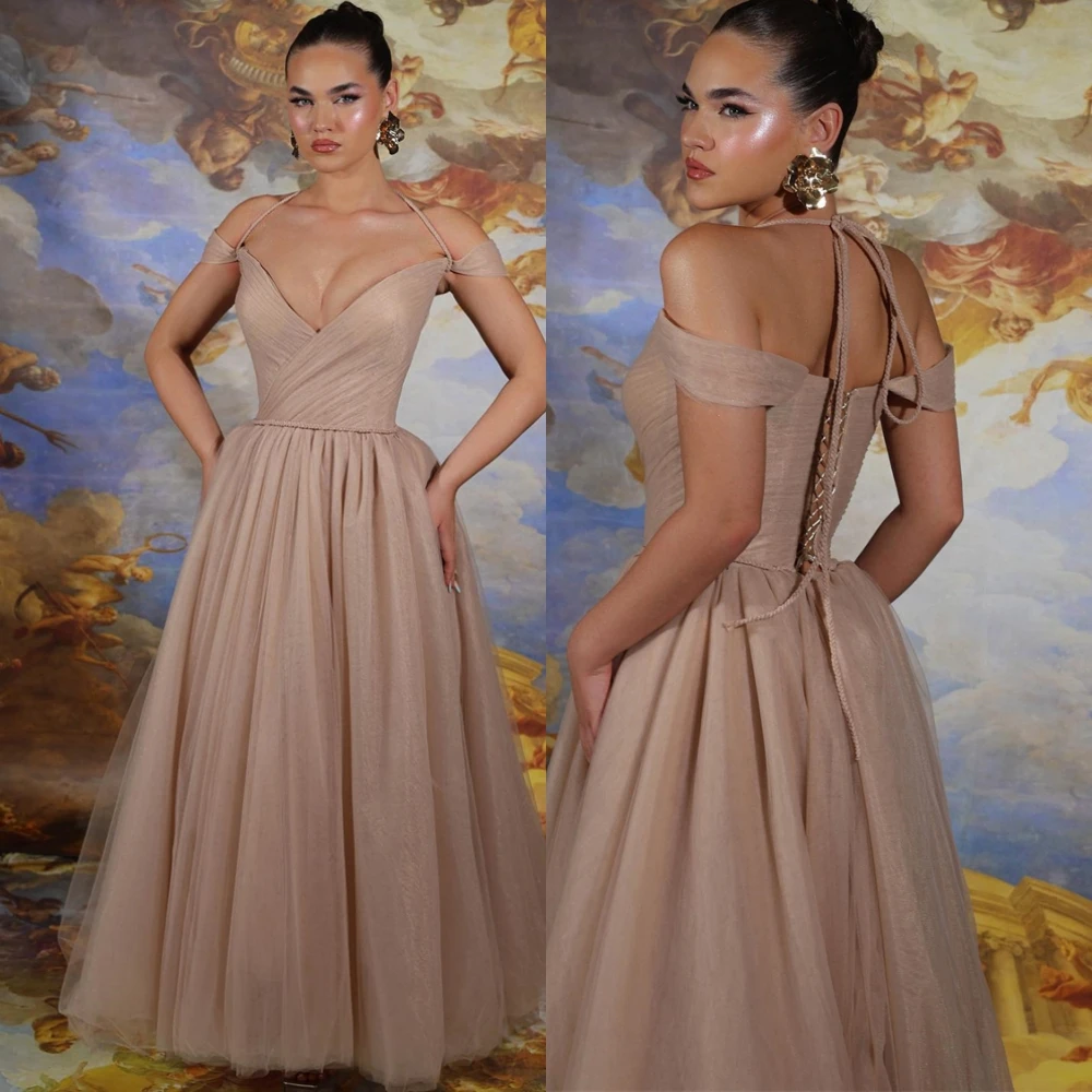 تخصيص رائعة الأورجانزا ألف خط مساء اللباس الكلاسيكية الرسن قبالة الكتف فساتين حفلة موسيقية مثير فساتين المناسبات الخاصة