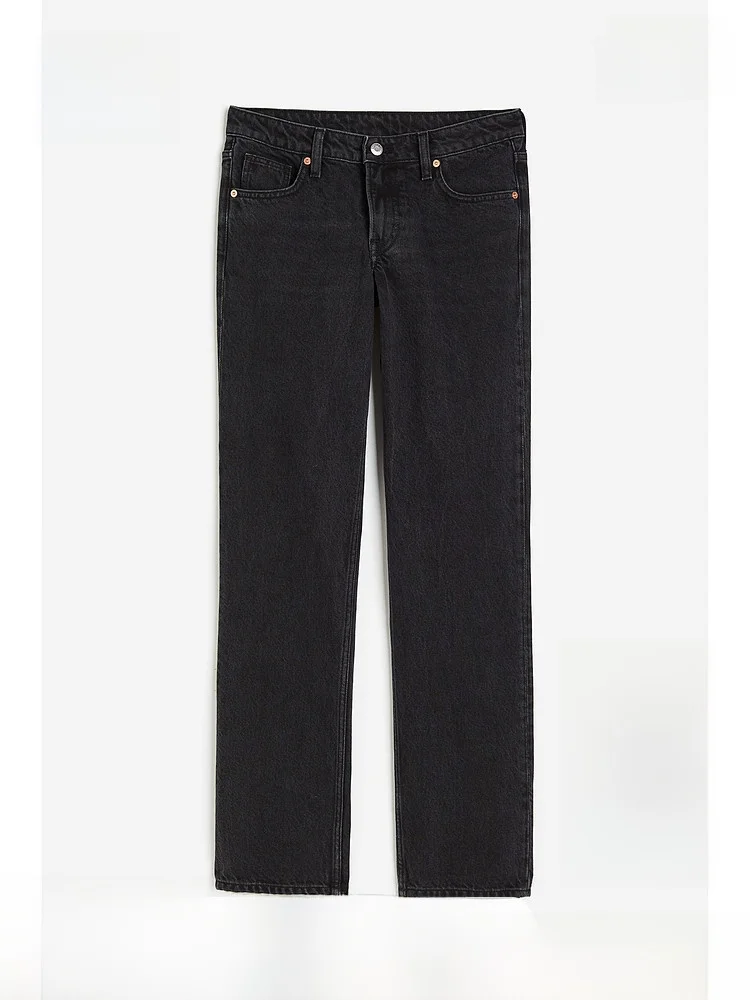 

Женские джинсы с низкой талией из мягкого денима, прямые, зимние, 100% хлопок, H&M 6688