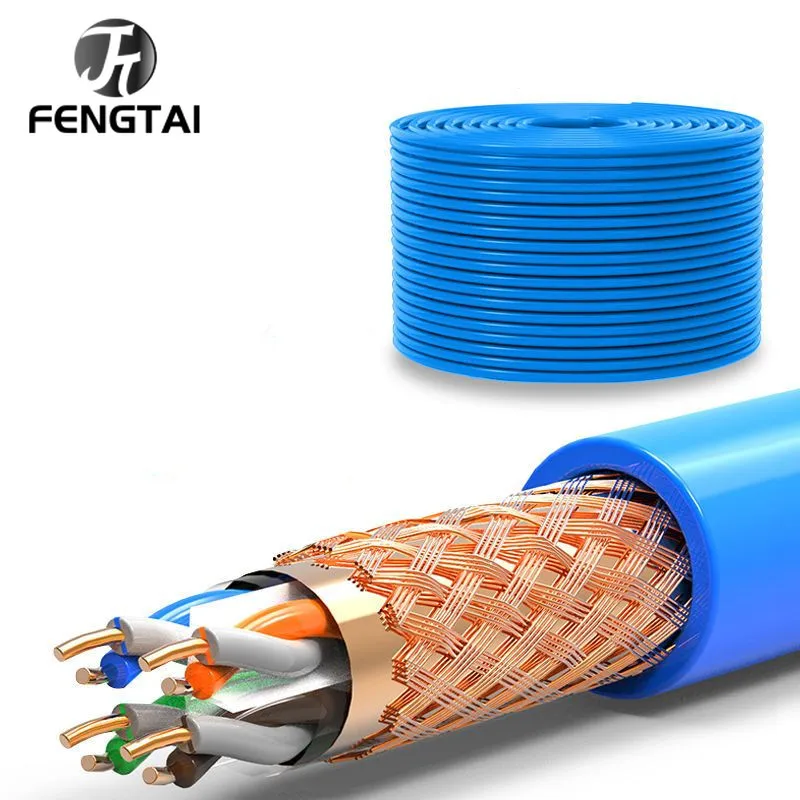 Network Lan Cable Gigabit Cat6 FTP 10GBit Cat6 Installation Copper Wires Indoor RJ 45 Ethernet Cable Cat6 Patch Pord 10M 20M 40M