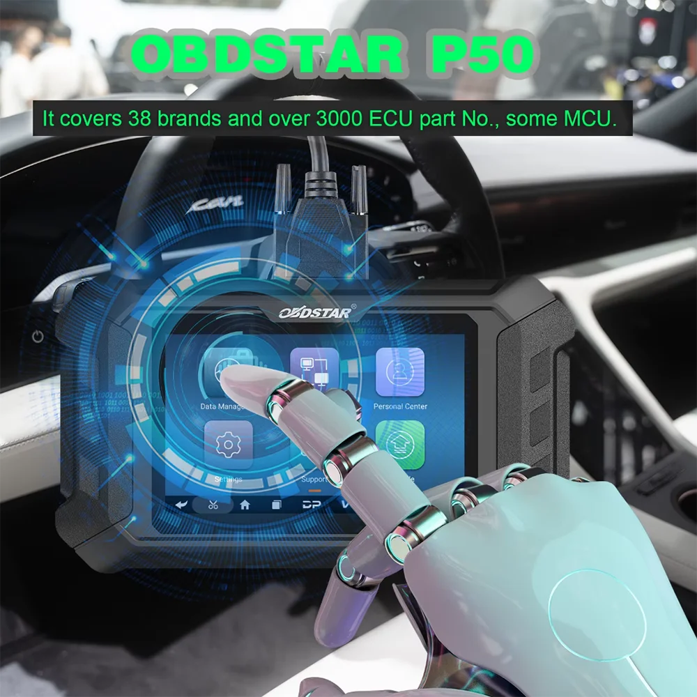 

OBDSTAR P50 Универсальный инструмент для сброса подушек безопасности SAS&BMS с крышкой адаптера P004 86, бренд и более 13400 ECU, номер детали P50 Инструмент для сброса