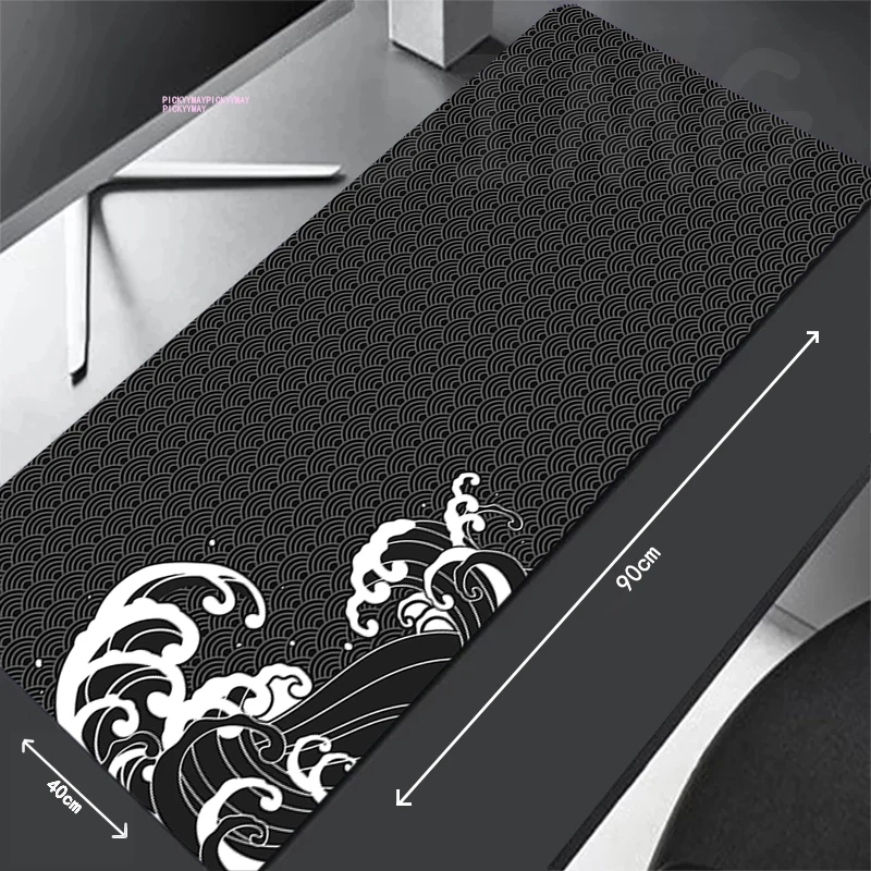 Wave Design Large Mousepad Gamer Mousepads Keyboard Mat Desk Rug Natural Rubber Pc HD Desk Mats Company Mouse Pad For Gift