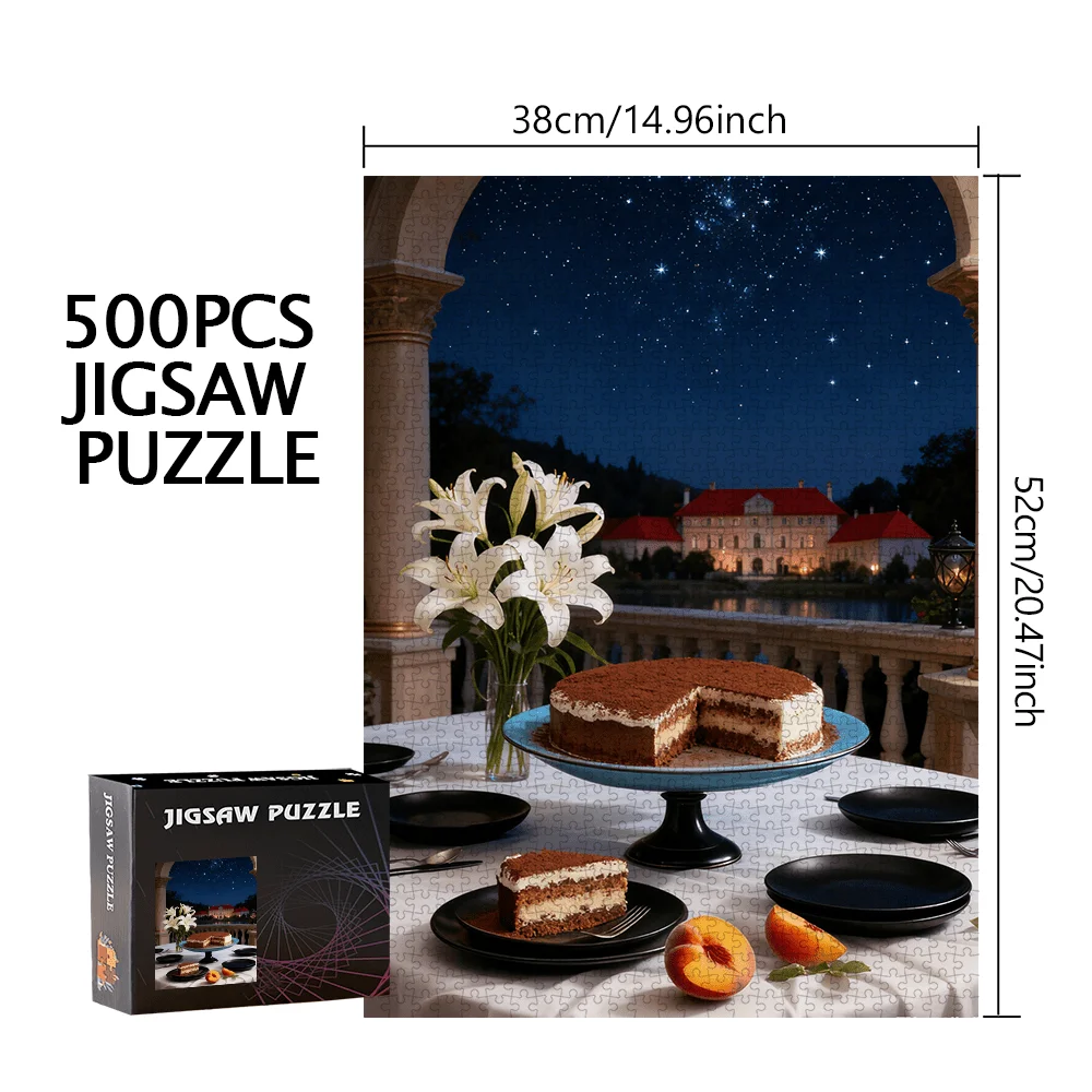 500pcs/1000pcs Starry Sky Jigsaw Puzzle | Portable Cardboard Puzzle Game for Birthday, Halloween, Christmas, Thanksgiving, Eas