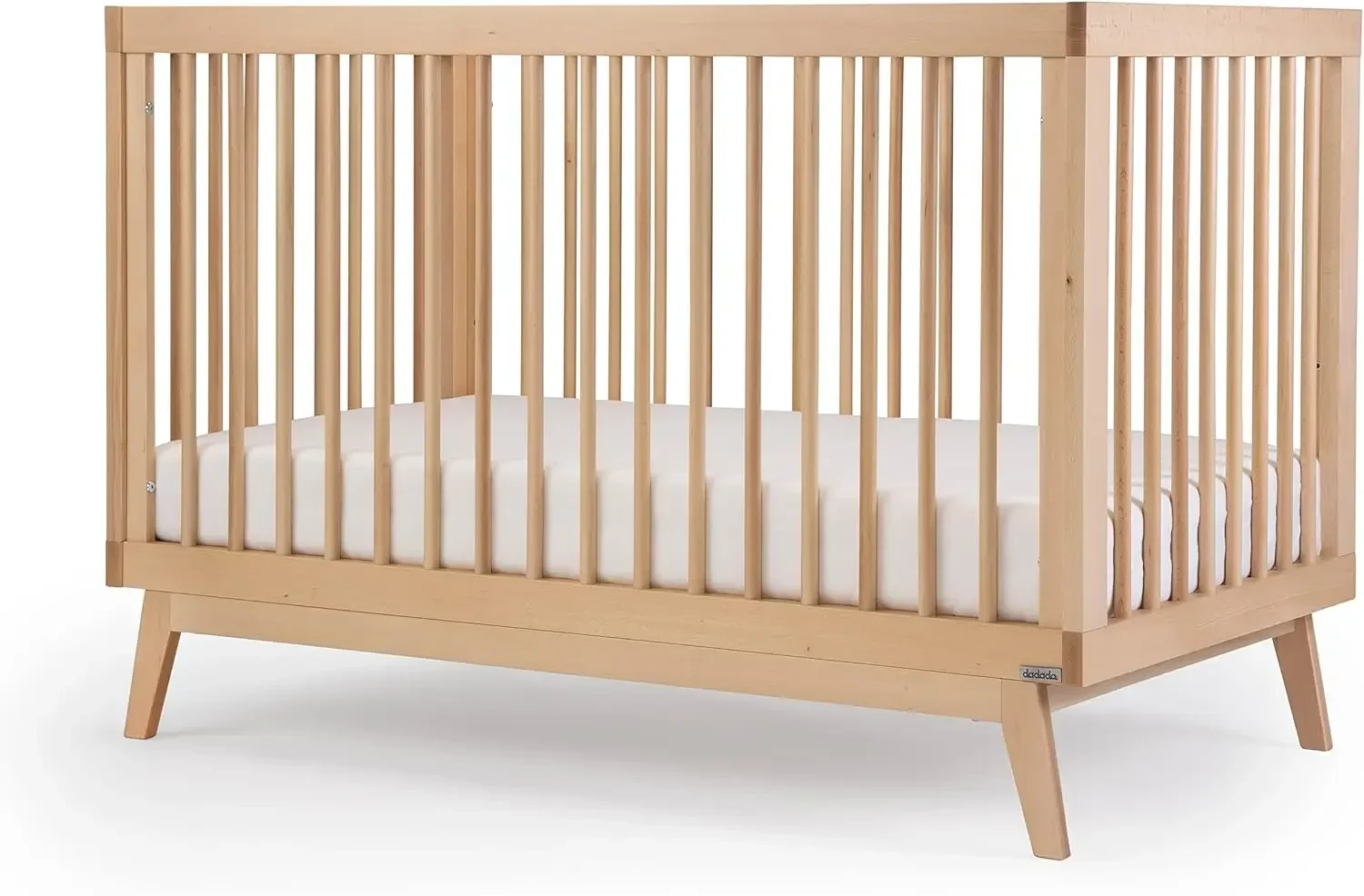 

dadada Baby Soho 3-in-1 Convertible Crib to Toddler Bed – Wooden Crib Made in Italy, GREENGUARD Gold Certified Small Baby