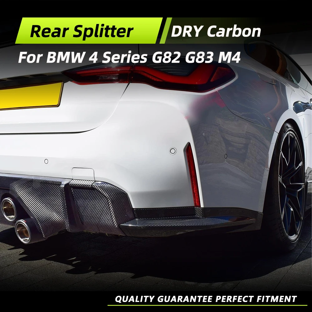 

Задний бампер автомобиля, разделители губ для BMW G82 G83 M4 Coupe 2021-2023, автомобильные задние сплиттеры, фартук, гоночные обвесы, Prepreg Dry Carbon