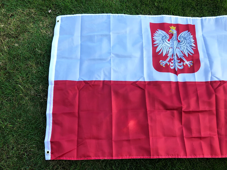 Bandera Polonia Águila Blanca y Roja 90x150 cm – República - imagen 3