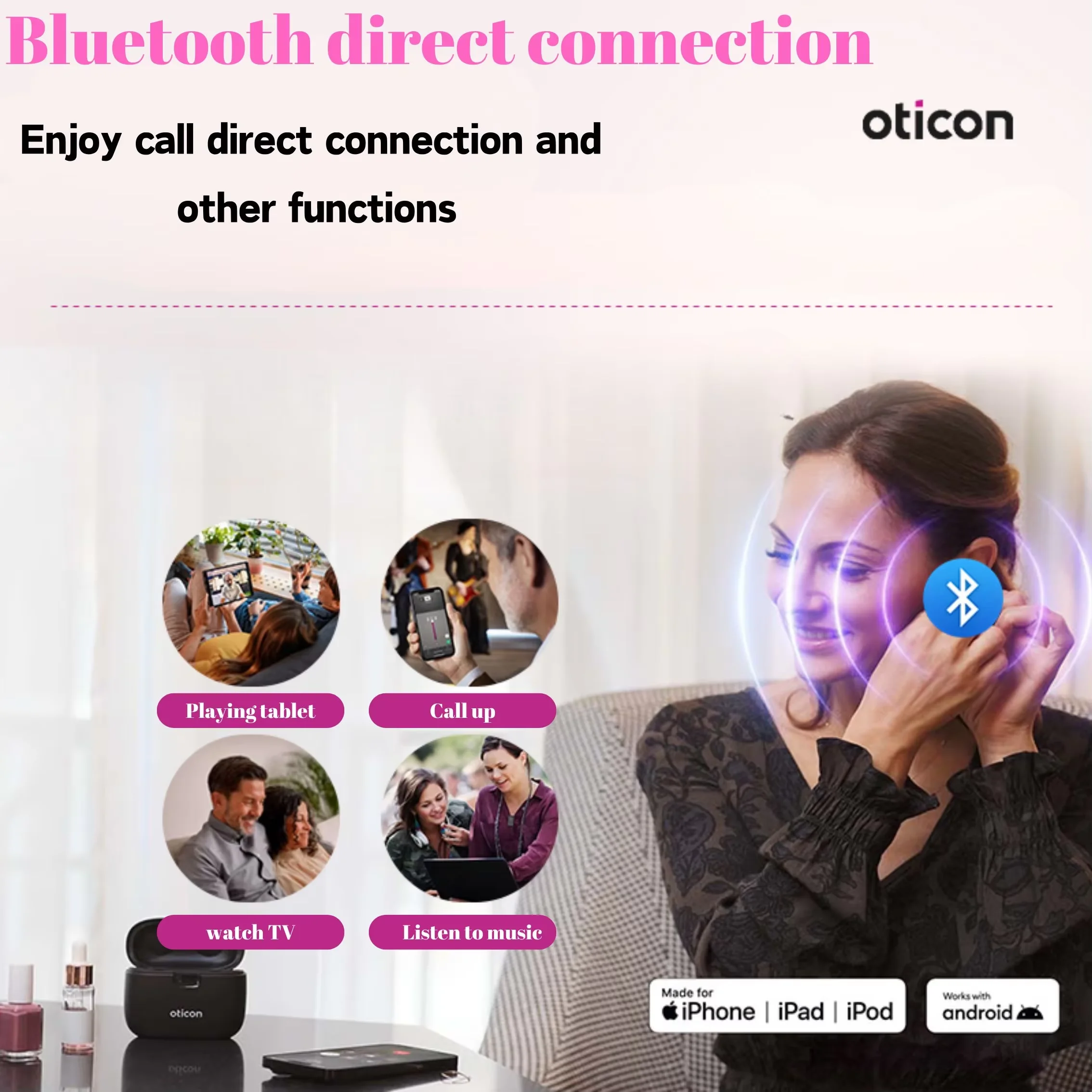 Oticon REAL 1 REAL 2 REAL 3 miniRITE T R hearing aid 48 channel Bluetooth direct connection rechargeable computer programming