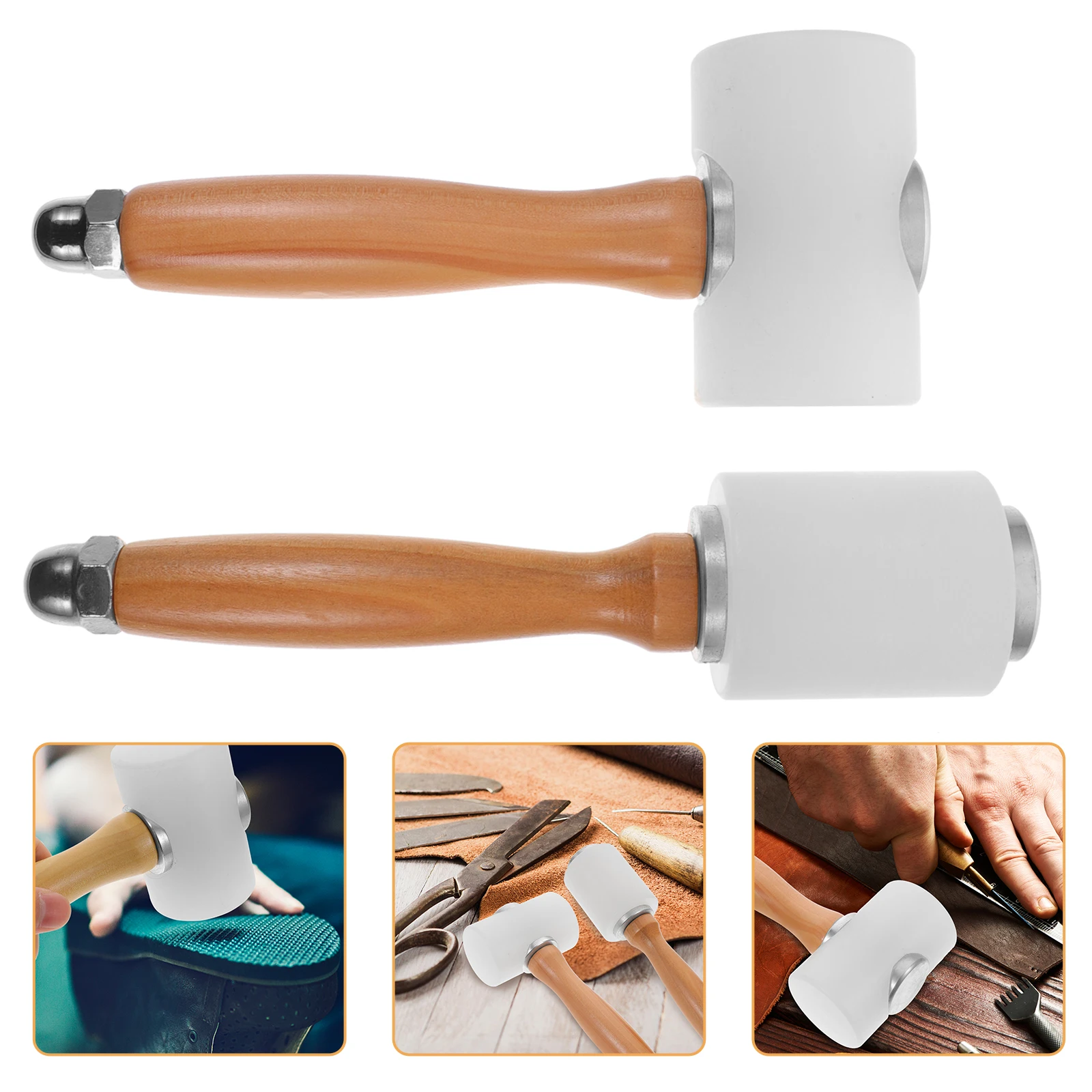 การติดตั้งค้อนแกะสลักเครื่องมือปูพื้น Mallet ด้ามไม้ลามิเนต
