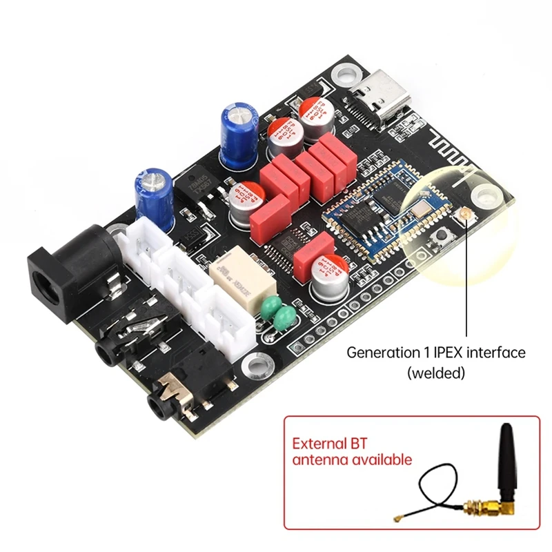 DC8-24V XY-LA02 Qualcomm QCC5125 High Temperature BT 5.1 Lossless Decoding Board For APTX LDAC Lossless HD Sound DIY Kit