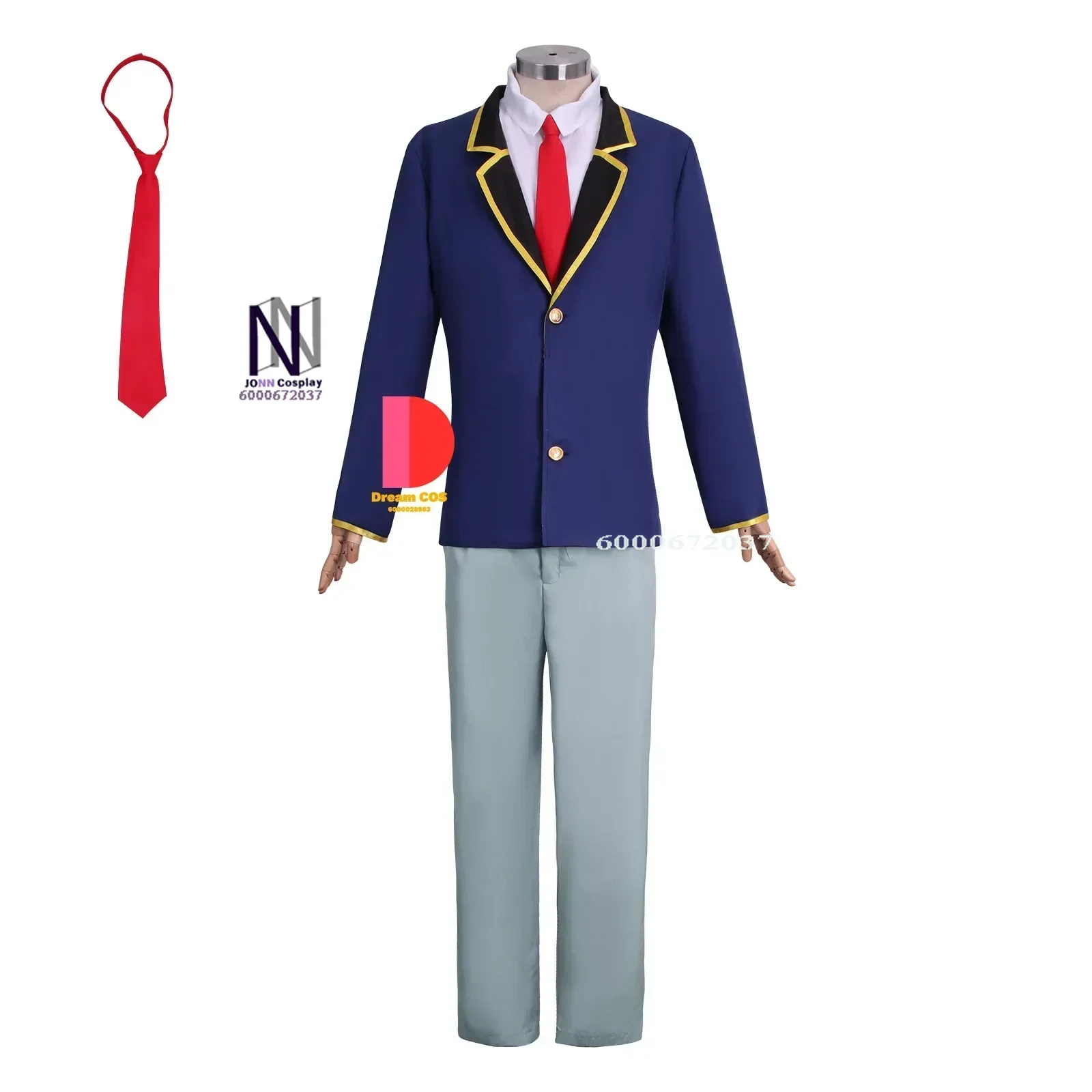 

Hoshino Akuamarin Cosplay Costume Oshi No Ko Anime Blue School Uniform Jacket Shirt Pants Tie Men Halloween Party Outfits