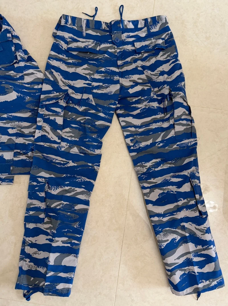 Blue Camouflage ACU Jacket Pants Set 4