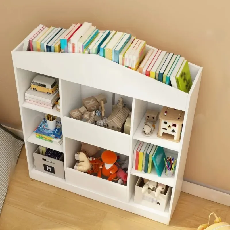 Office Furniture Usa - White Wooden Kids Bookshelf Cartoon Castle