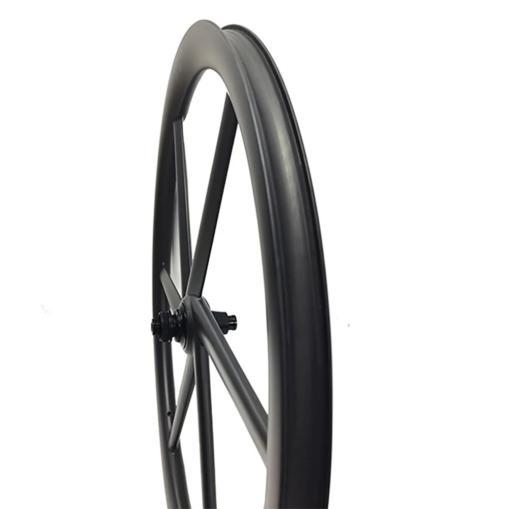 6 Spoke Road Carbon Wheelset 700c Disc Brake Tubeless Rims 40mm Depth 31mm Width Racing Bicycle Wheel Powerway Center Lock Hub