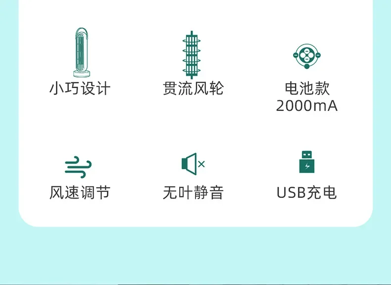 110V/220V Vintage Desktop Tower Fan with USB for Office and Home Use - Perfect Gift