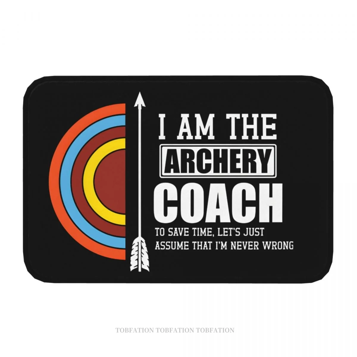 Non-slip Doormat Archery Coach Bath Kitchen Mat Prayer Carpet Indoor Pattern Decor