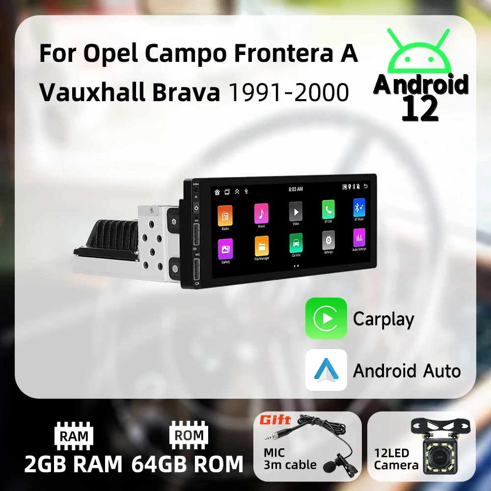 

Для Opel Campo Frontera A Vauxhall Brava 1991-2000 6,9 "экран 1 Din радио Android автомобильный мультимедийный стерео головное устройство Carplay GPS