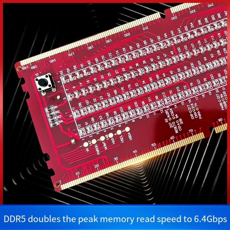 DDR5 Memory Slot Tester para o reparo do computador, ampla compatibilidade, durável, fácil de usar