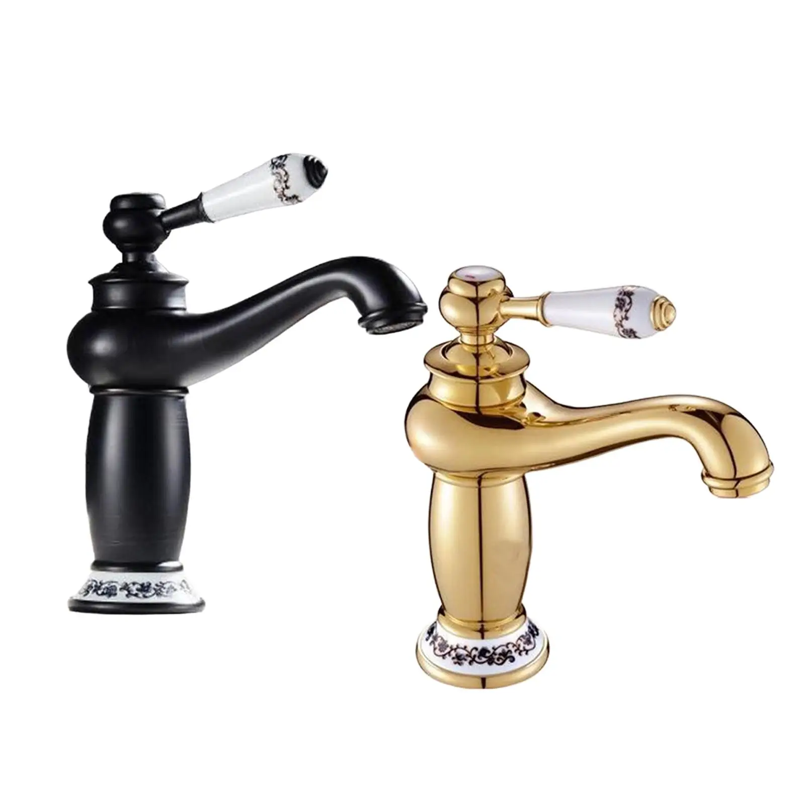 

Bathroom Sink Faucet Smooth Luxury Victorian Ceramic Cartridge Single Handle