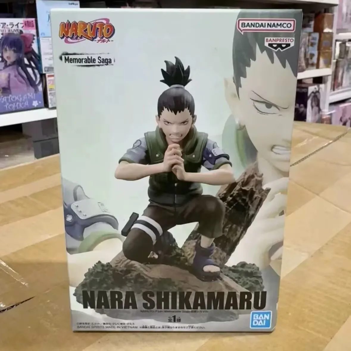 IN Stock Original Bandai Memorable Saga Naruto Nara Shikamaru 8Cm Genuine Anime Figure Pvc Mode Collectible Toys Birthday Gift