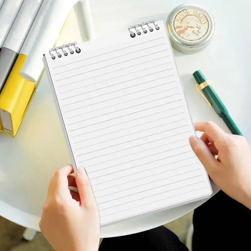 สมุดโน๊ตใบไม้แบบหลวม60แผ่น, สมุดโน๊ต5ห่วงแบบพกพาสามารถเติมได้กันน้ำ