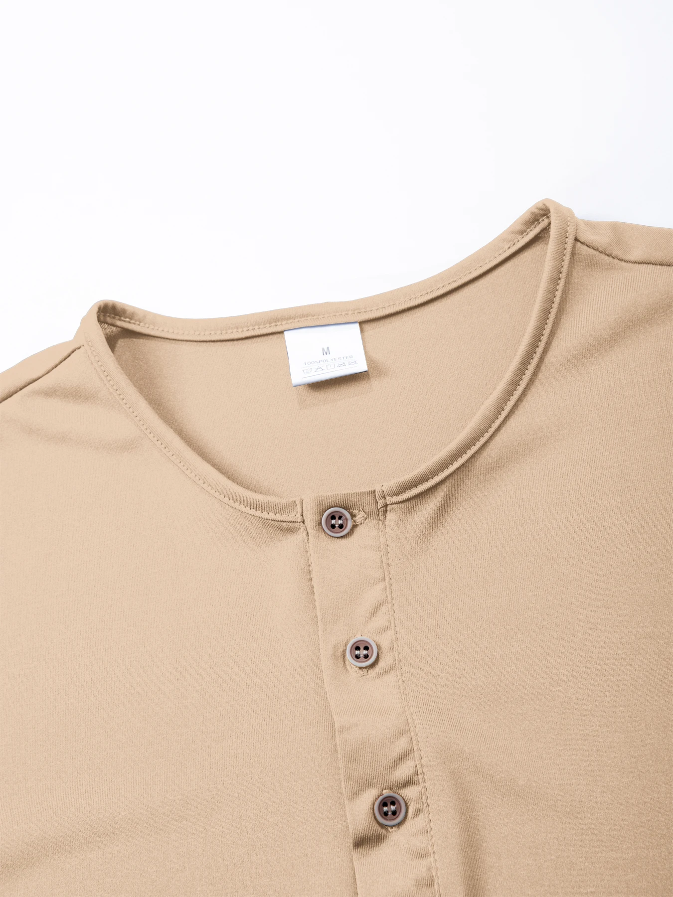 Sommer Männer Henley Kragen T-shirts Taste Dünne Beiläufige Männliche Einfarbig Kurzarm Männer Sport T-shirt Polo-shirt Tops – Detail 13