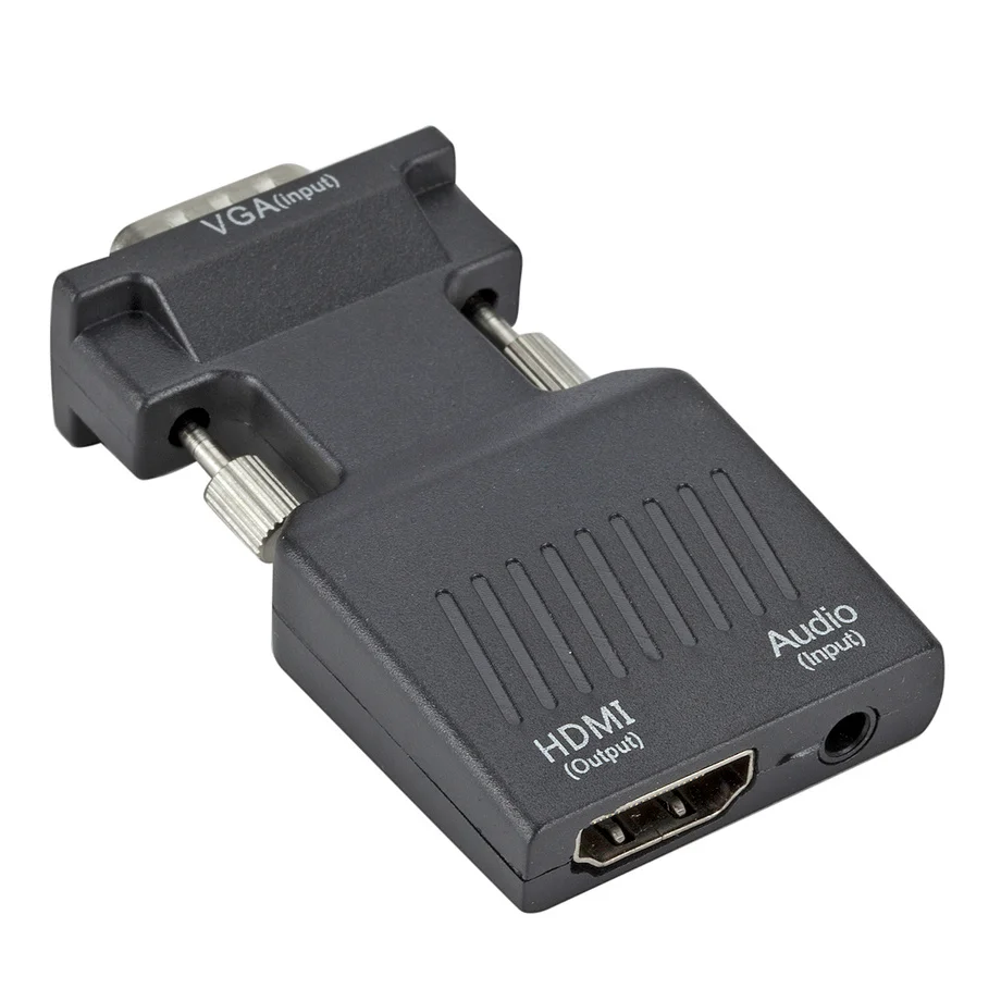 Grwibeou 1080P VGA zu HDMI-Compatble Konverter HDMI-Kompatibel zu VGA Adapter Mit Audio Power Für HDTV monitor Projektor PC PS3
