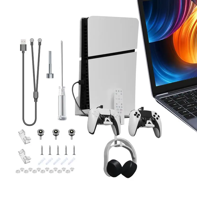 

Wall-Mounted Game Console Holder Storage Bracket Stand For PS5 Slim Console Professional Design Storage Supplies For Game