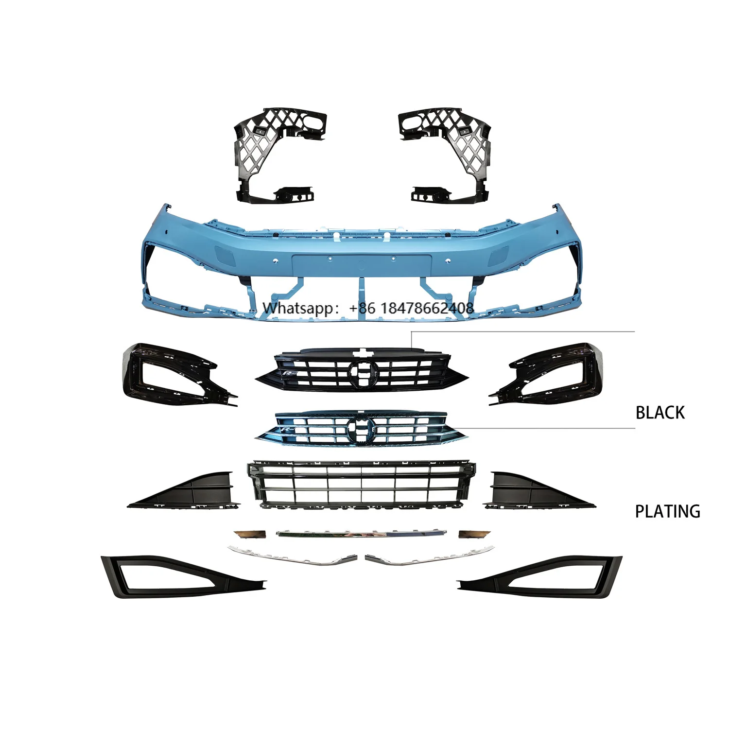 

Hot Product for V W PASSAT B8 2020-2021 Car Bumpers Front Bumper Assy Upgrade PASSAT B8.5 Auto Body Kits