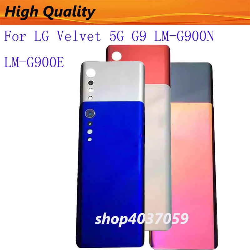 Для LG Velvet 5G крышка батарейного отсека задняя крышка корпуса для LG G9 задняя крышка LM-G900N LM-G900E с объективом камеры корейская версия
