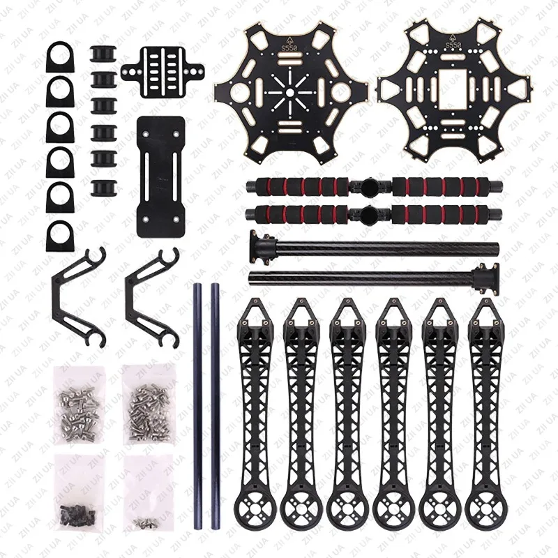 S550 F550 500 Upgrade Hexacopter Frame Kit met niet-opvouwbaar landingsgestel voor FPV DIY Multirotor FPV Drone