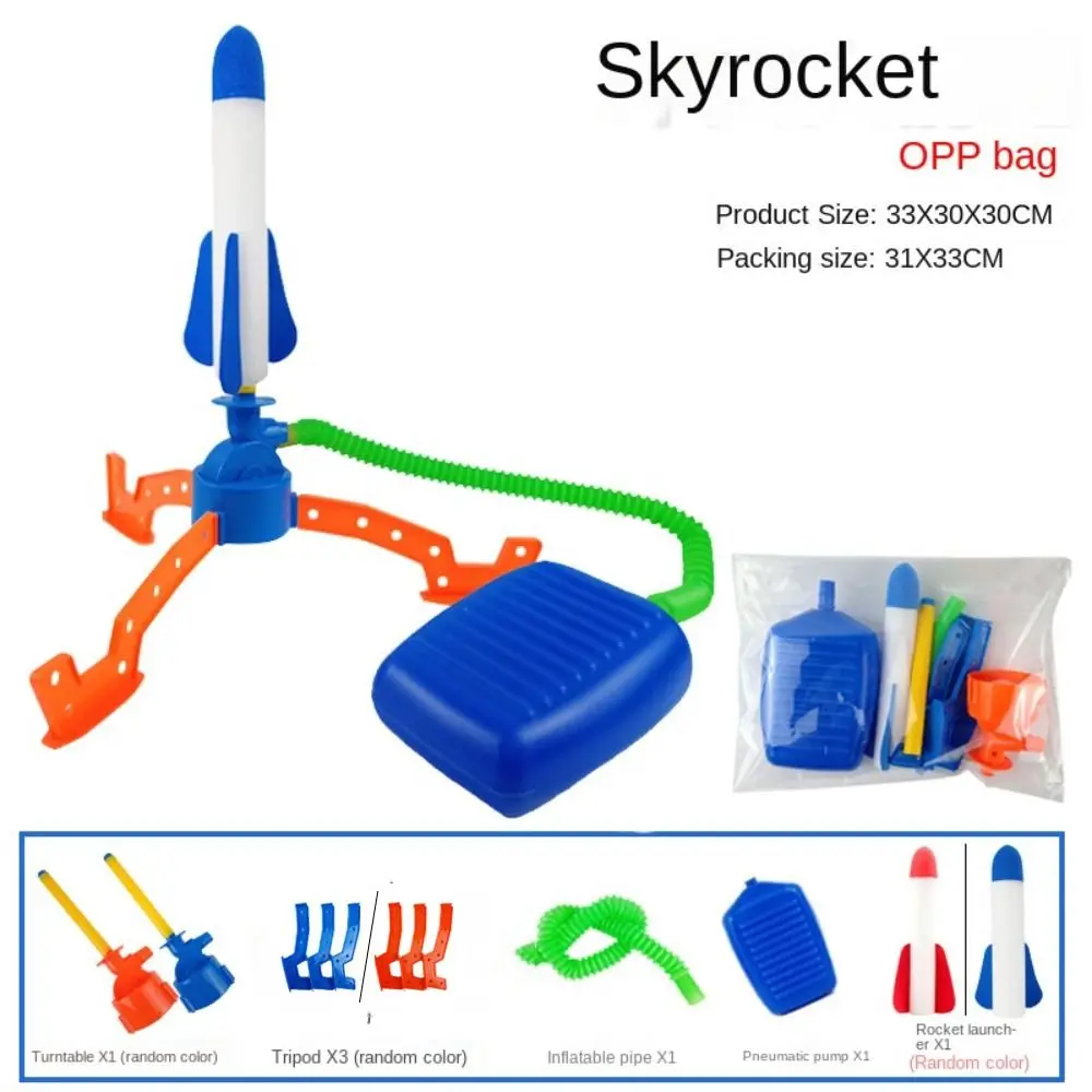 

Rocket Launcher Flashing Light Adjustable Soaring Rocket Foot Pump Launcher Toys Foot Pedal Launcher Pressed Rocket Launchers