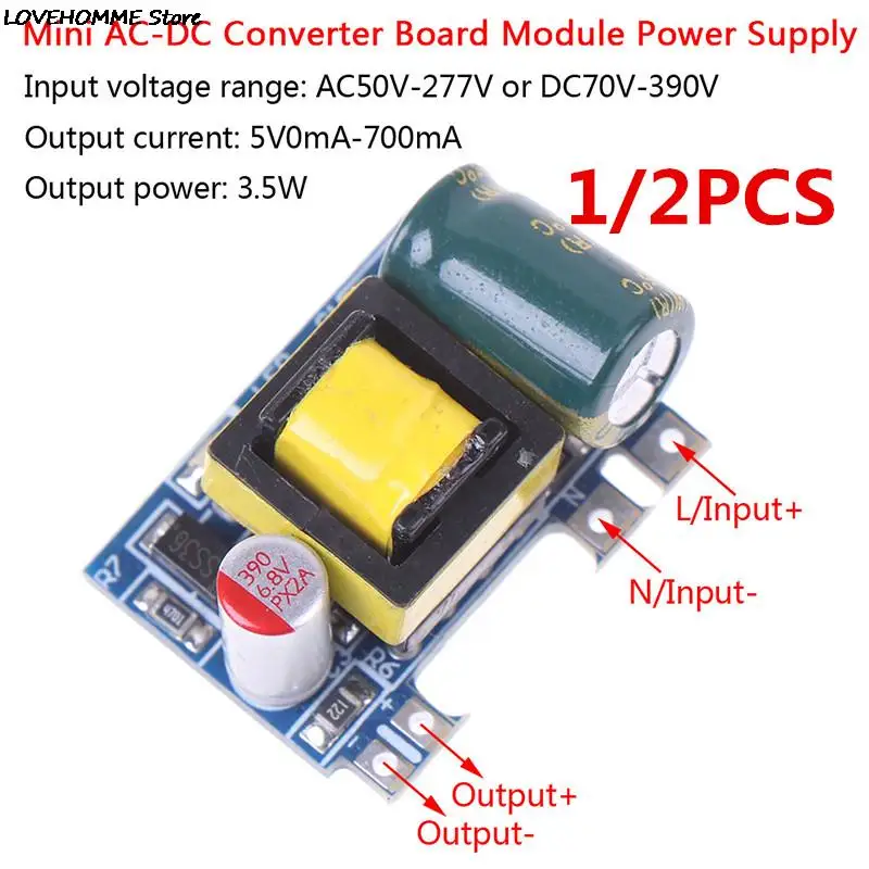 Hot New 1/2PCS Mini AC-DC 110V 120V 220V 230V To 5V 12V Converter Board Module Power Supply Wholesale