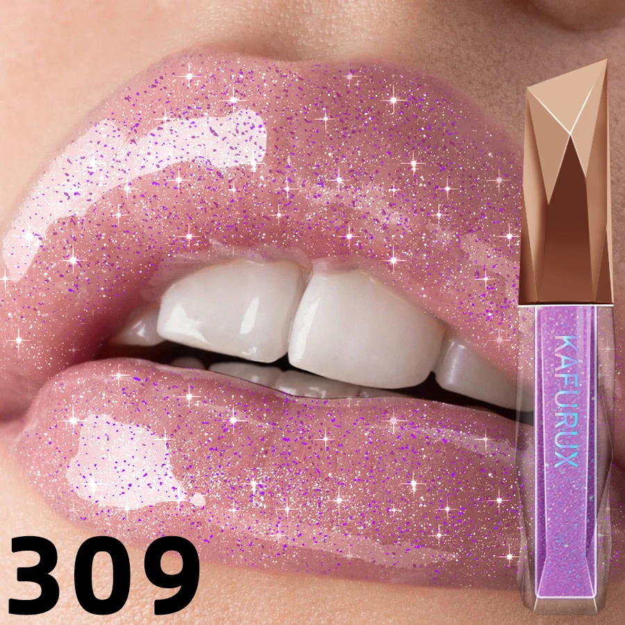 9 Colors Glitter Moisturizing 1pc lip Gloss Long Lasting Lip Glaze Shimmer Liquid Lipstick Makeup Lip Oil Lip Tint lip Balm Gift