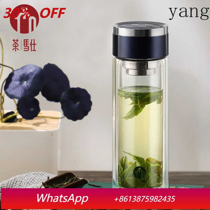 

CX Double Office Glass Men's and Women's Portable Transparent Portable Cup