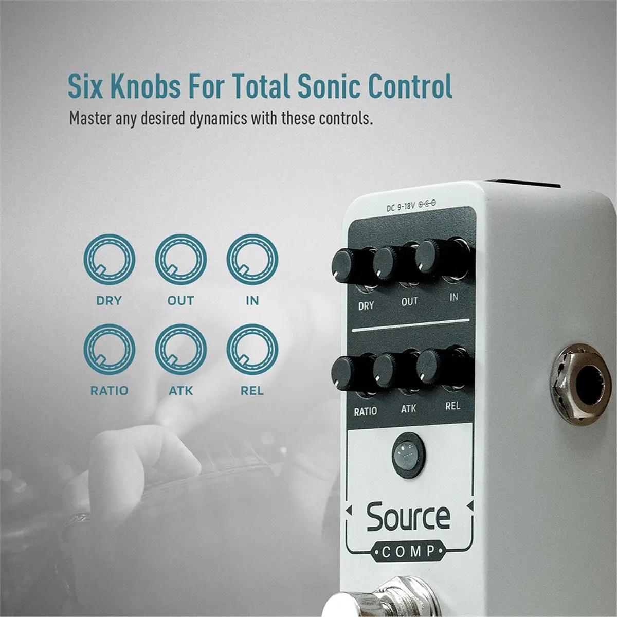 [828 Sale] Source Compressor 1176 Studio Compressor Guitar Effects Pedal Analog Buffered-Bypass QSS-27