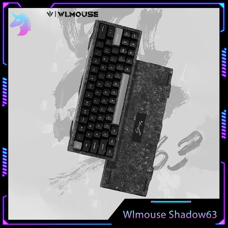 Wlmouse Shadow63 Magnetic Switch Mechanical Keyboard Wired Keyboard Forged Carbon Fiber Customized Game Keyboard PC Accessories