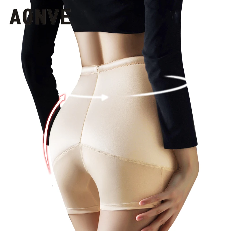 

AONVE High Waist Women's Panties Padded Shorts Butt Lifter Hip Enhancer Waist Trainer Control Body shapewear Sexy Underwear