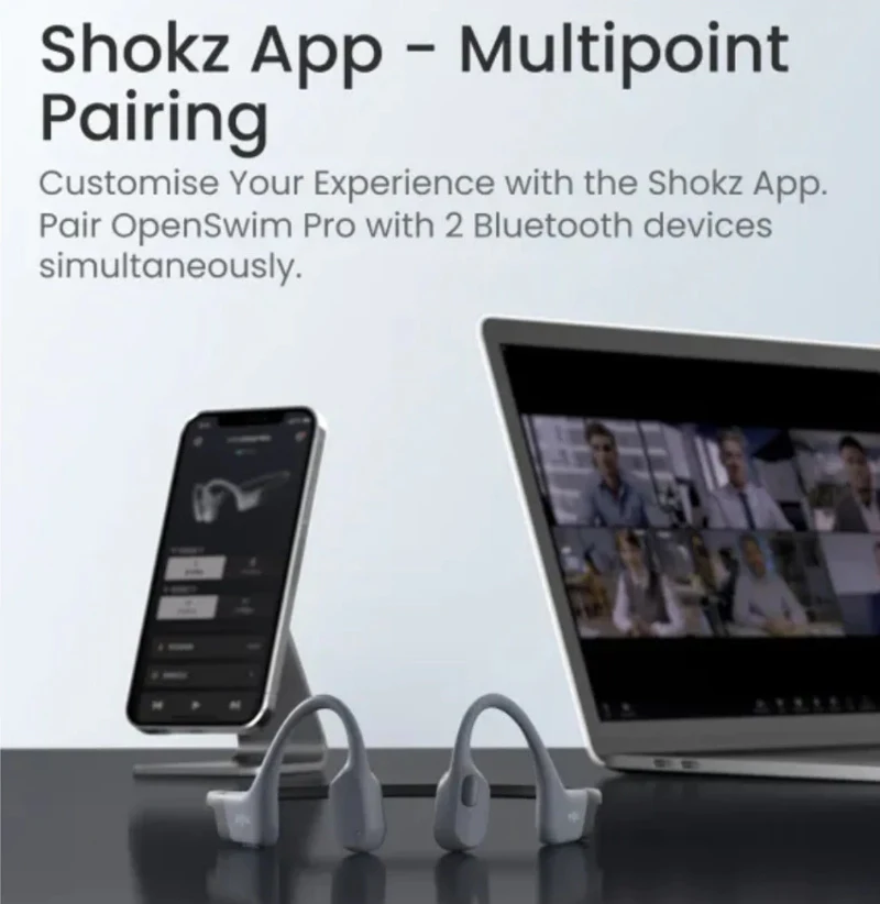 Shokz OpenSwim Pro イヤホン S710 骨伝導ヘッドホン ワイヤレス Bluetooth スポーツ 防水 水泳 32GB MP3 音楽プレーヤー
