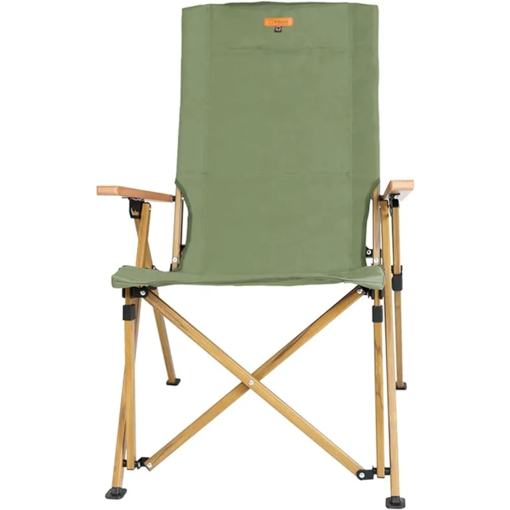 4-Level Adjustable Camping Chair With Armrests Picnicking Nature Hike Sporting Events Fishing Green Freight Free Foldable Hiking