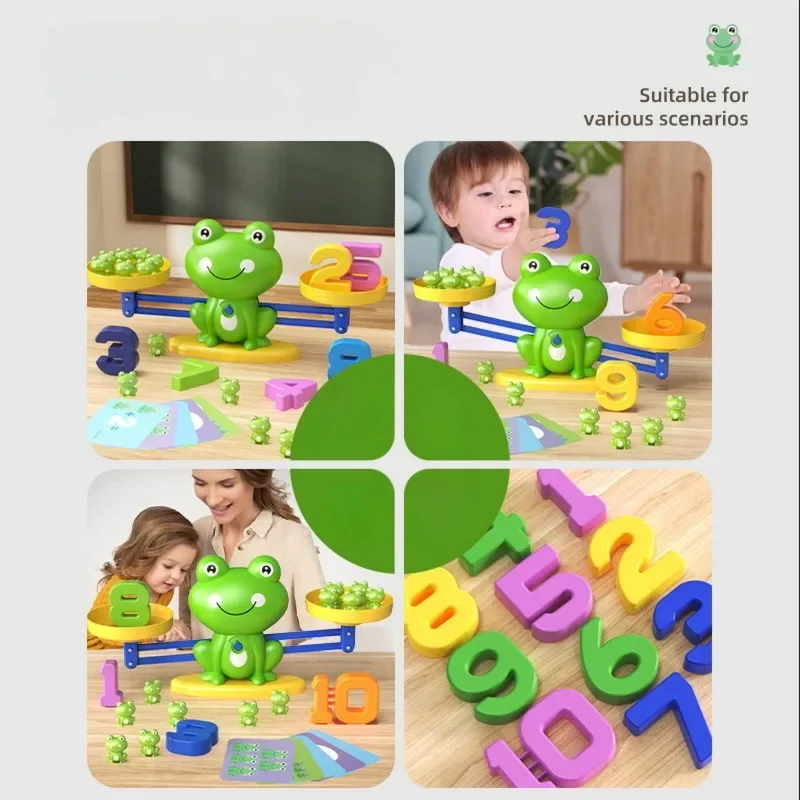 Children Early Learning Math Frog Scales Puzzle Toys Games Intellectual Development