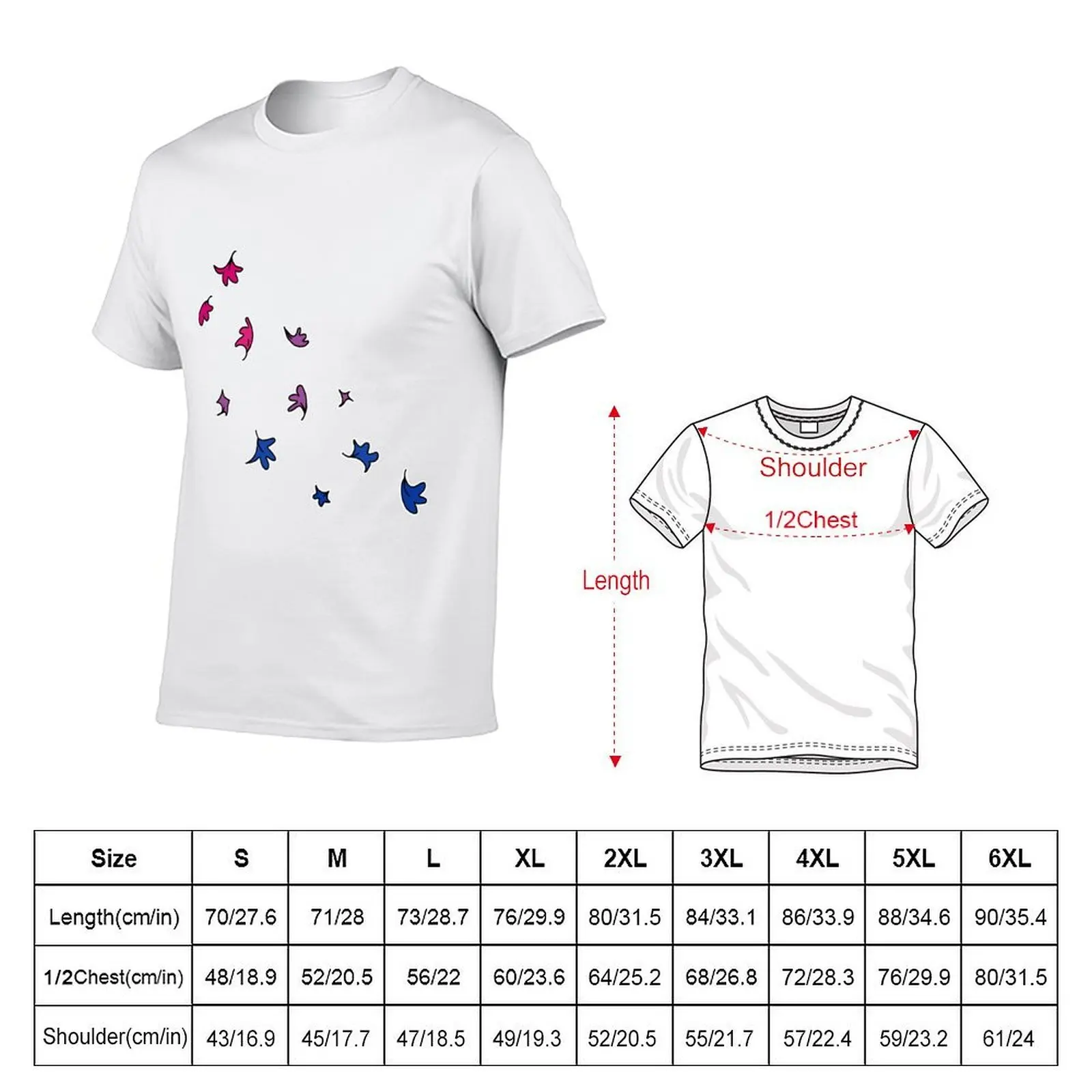 Heartstopper Leaves (Bi colours) T-Shirt cotton t shirts man 100% man graphic t shirt T-Shirt